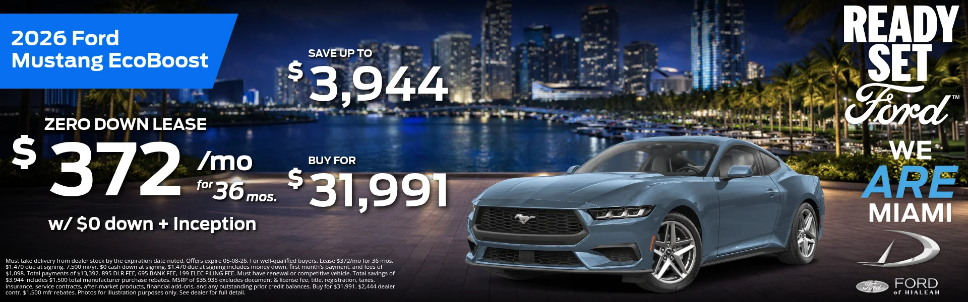2026 ford mustang ecoboost en Ford De Hialeah en Hialeah FL